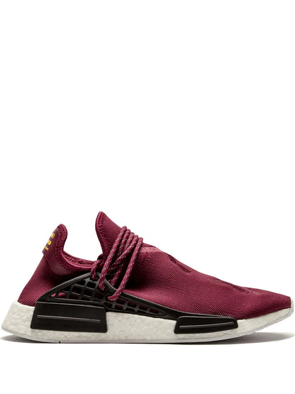 adidas X Parrell Williams Human Race Nmd Friends And Family Sneakers — Burgundy/Black/White — Size US M 6 - US W 7.5 — Front View