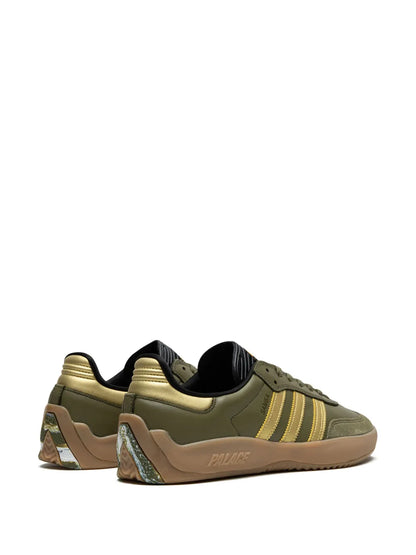 adidas X Palace Puig Samba Olive Gold Sneakers — Dark Green — Size US M 6 - US W 7.5 — Back View