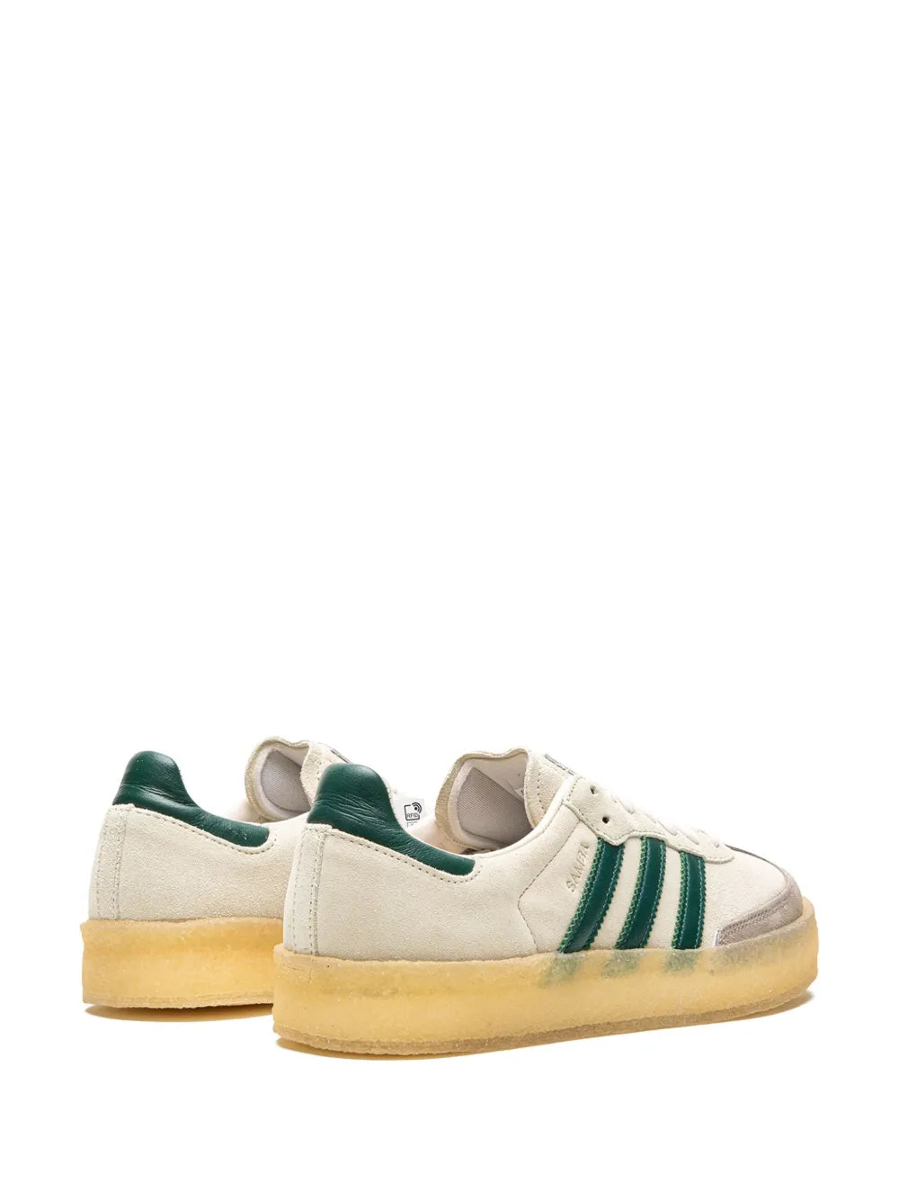 adidas X Kith X Clarks Samba 8Th Street - White Sneakers — White — Size US M 6 - US W 7.5 — Back View