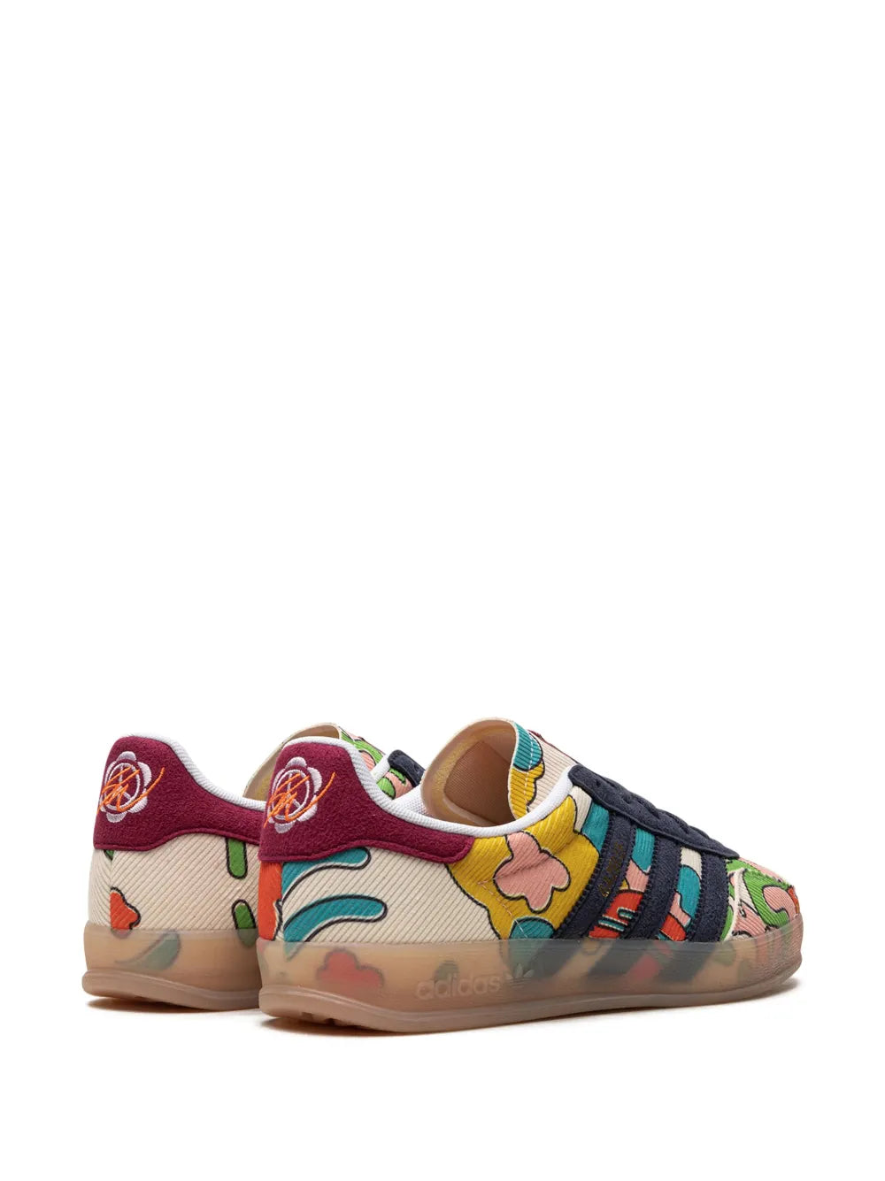 adidas X Sean Wotherspoon Gazelle Indoor Corduroy Sneakers — White — Size US M 9 - US W 10.5 — Back View