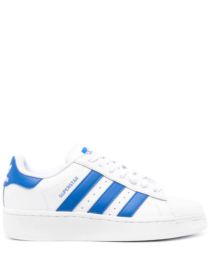 adidas Superstar Xlg Lace-Up Sneakers — White/Azure — Size US M 9.5 - US W 11 — Front View
