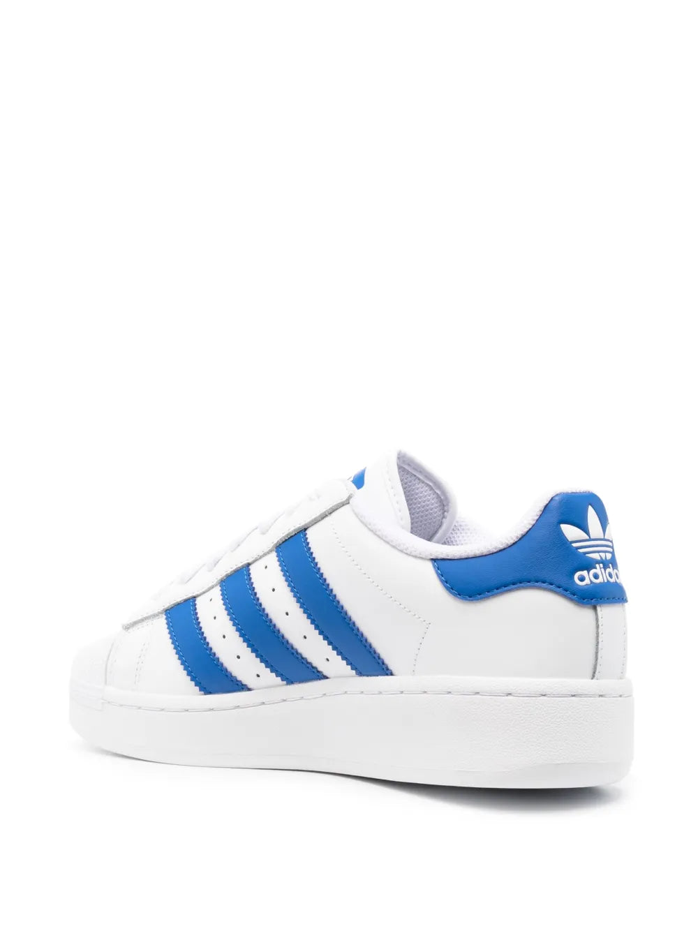 adidas Superstar Xlg Lace-Up Sneakers — White/Azure — Size US M 9.5 - US W 11 — Back View