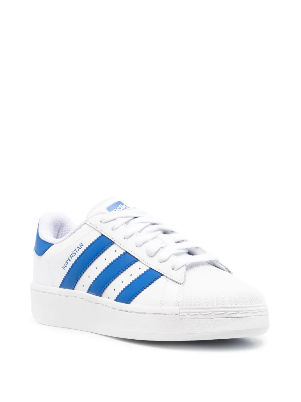 adidas Superstar Xlg Lace-Up Sneakers — White/Azure — Size US M 9.5 - US W 11 — Side View