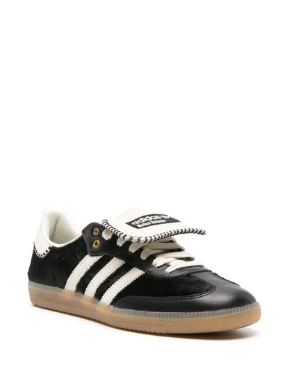 adidas X Wales Bonner Leather Sneakers — Black/White — Size US M 9 - US W 10.5 — Side View