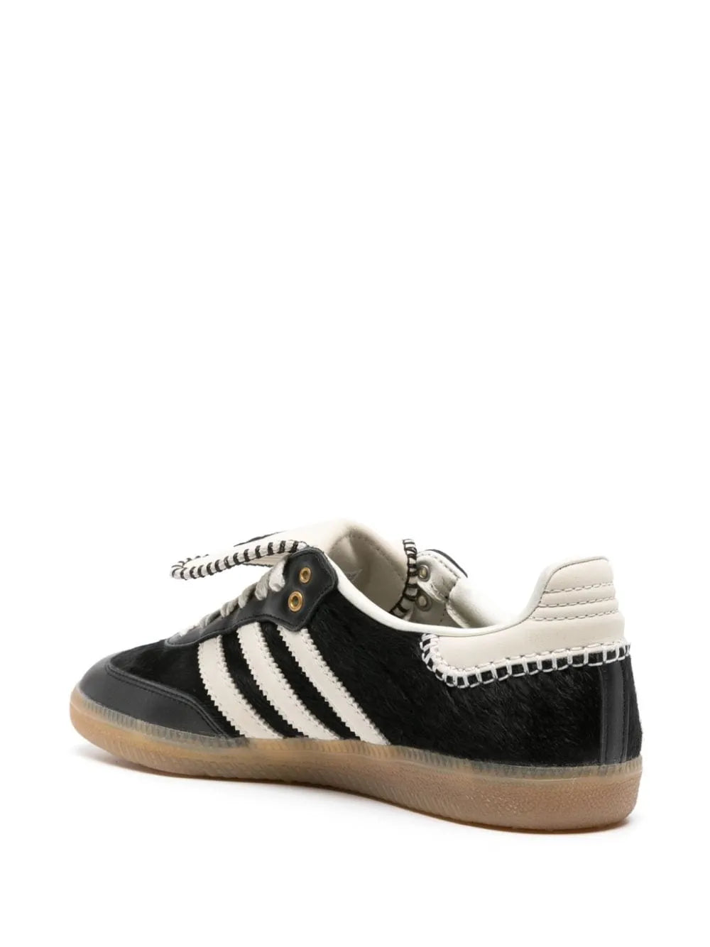 adidas X Wales Bonner Leather Sneakers — Black/White — Size US M 9 - US W 10.5 — Back View