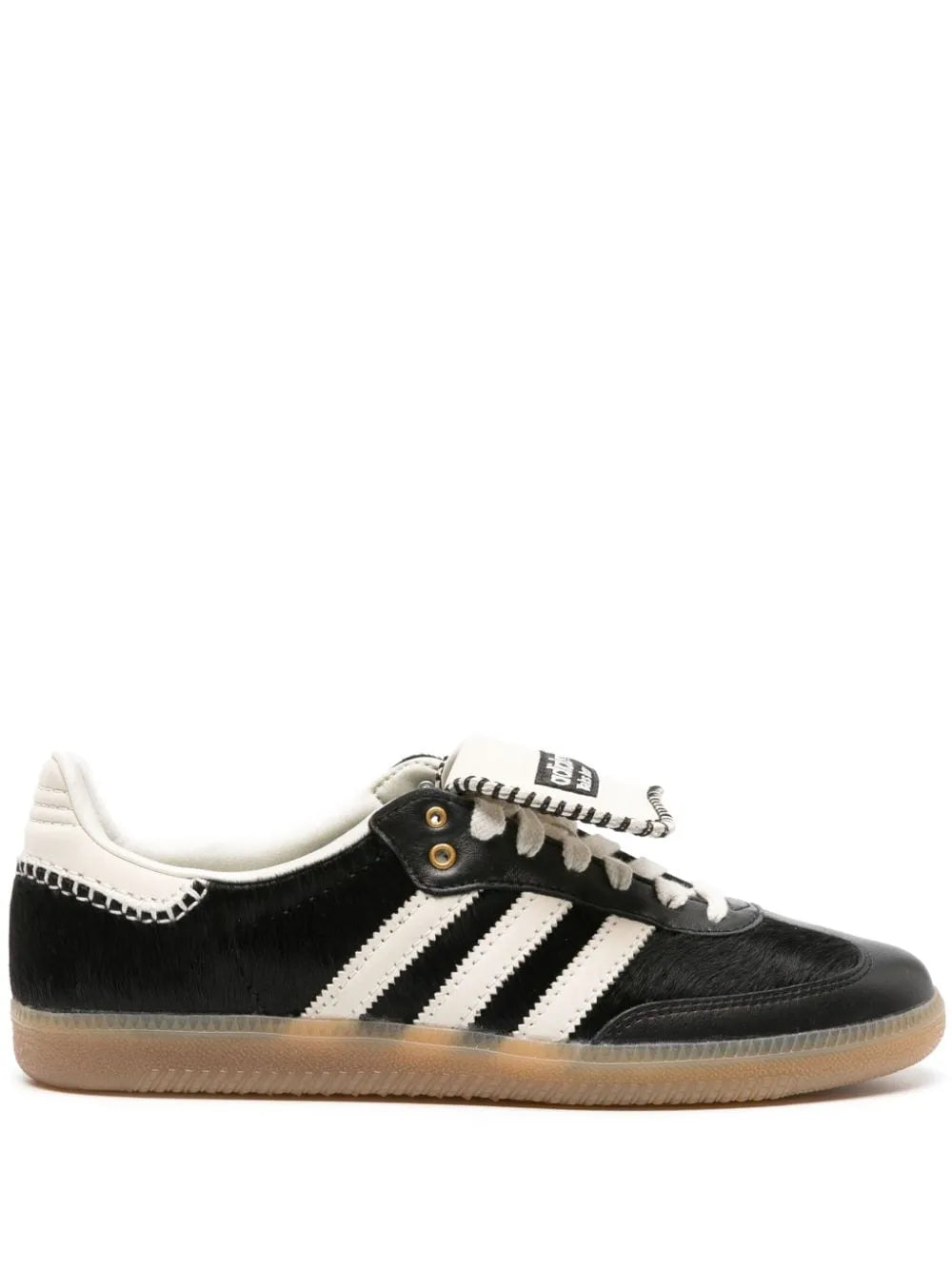 adidas X Wales Bonner Leather Sneakers — Black/White — Size US M 9 - US W 10.5 — Front View
