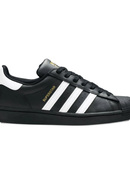 adidas Superstar Sneakers — Black — Size US M 11.5 - US W 13 — Side View