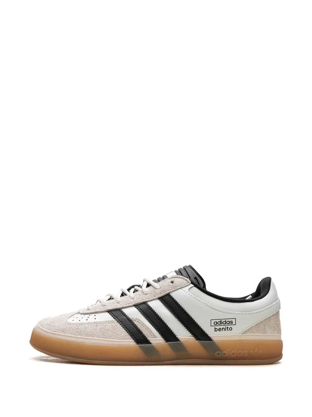 adidas X Bad Bunny Gazelle Indoor Off White Sneakers — Cream White/Black — Size US M 8 - US W 9.5 — Detail View