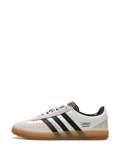 adidas X Bad Bunny Gazelle Indoor Off White Sneakers — Cream White/Black — Size US M 8 - US W 9.5 — Detail View