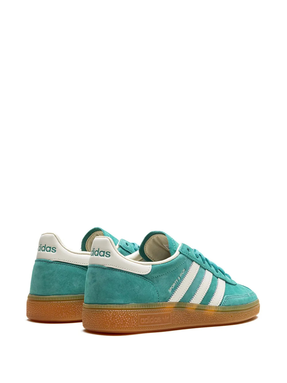 adidas X Sport & Rich Handball Spezial Green Sneakers — Green/White — Size US M 9 - US W 10.5 — Back View