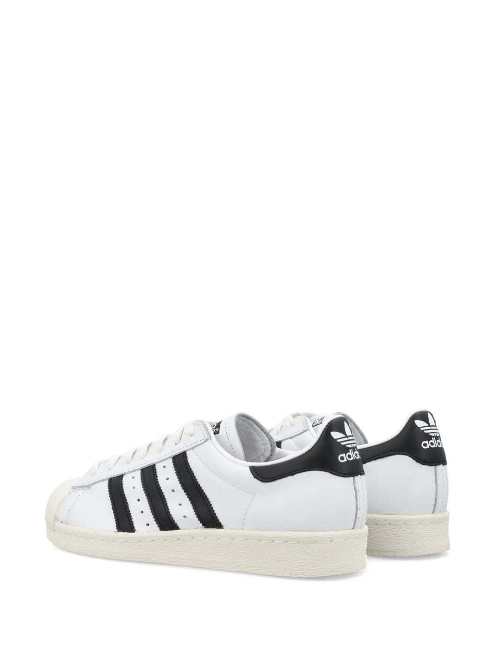 adidas Superstar 82 Low-Top Sneakers — Black/White — Size US M 4 - US W 5.5 — Back View