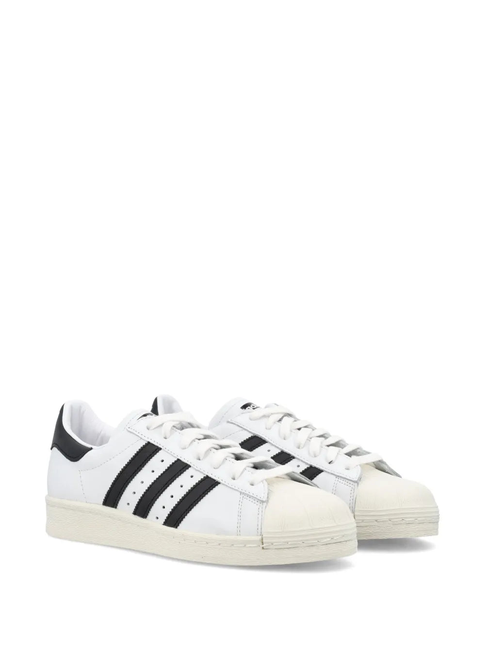 adidas Superstar 82 Low-Top Sneakers — Black/White — Size US M 4 - US W 5.5 — Side View