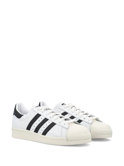 adidas Superstar 82 Low-Top Sneakers — Black/White — Size US M 4 - US W 5.5 — Side View