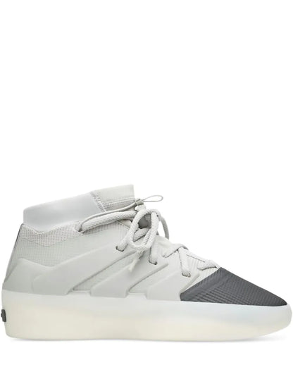 adidas X Fear Of God Athletics Basketball Sesame Carbon Sneakers — Light Grey — Size US M 4 - US W 5.5 — Front View