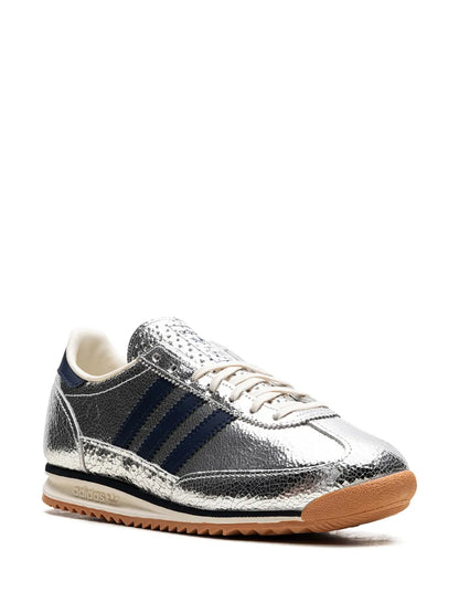 adidas Sl 72 Silver Metallic/Collegiate Navy Sneakers — Silver-Tone — Size US M 9 - US W 10.5 — Side View