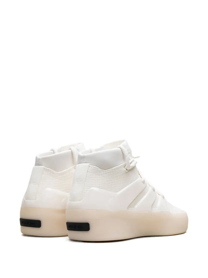 adidas X Fear Of God Athletics Basketball Cream White Sneakers — Cream White — Size US M 4 - US W 5.5 — Back View