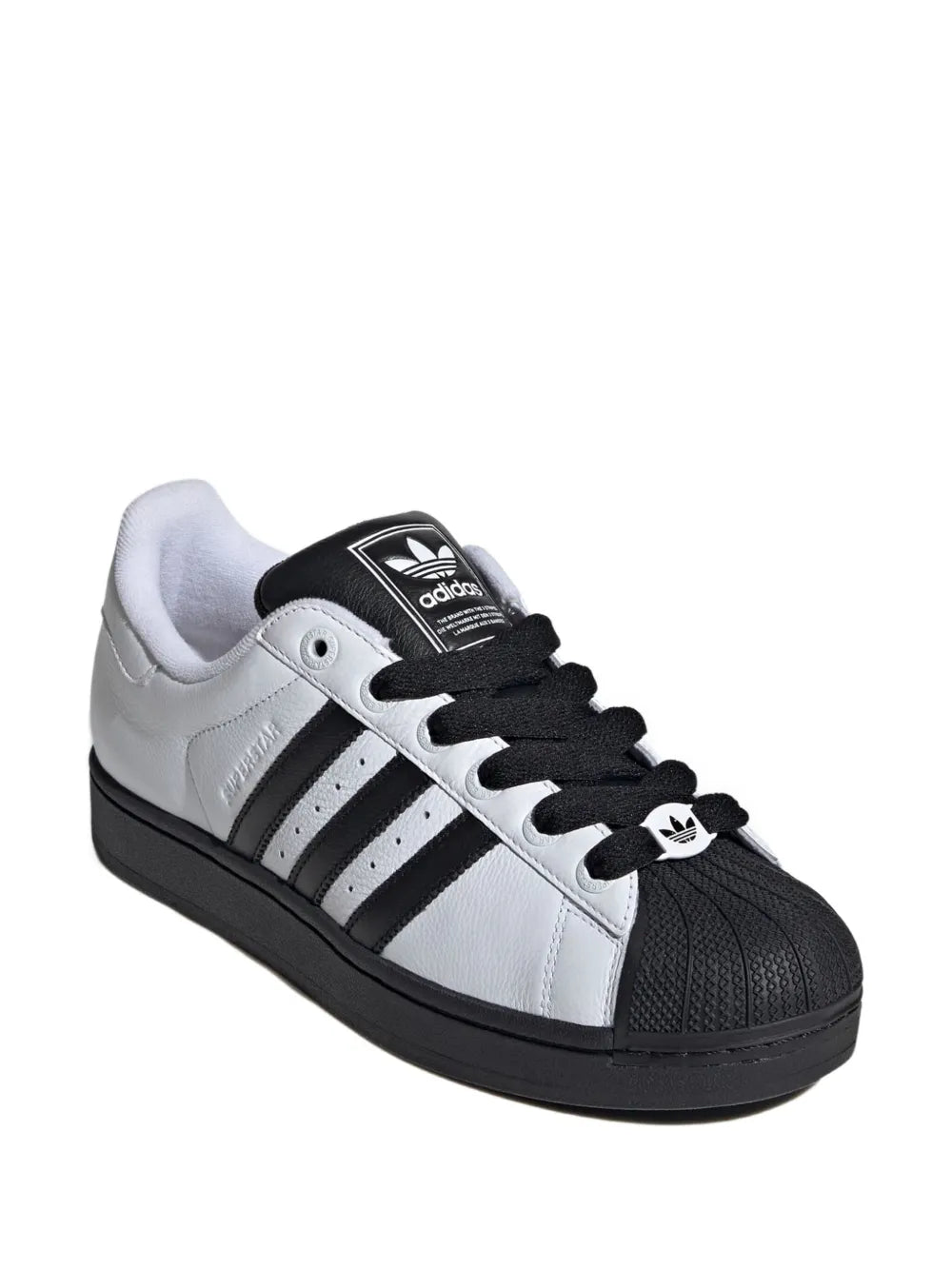 adidas Superstar Ii White/Black Sneakers — White — Size US M 9.5 - US W 11 — Side View