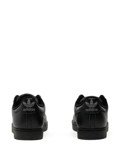adidas Superstar Ii Shell-Toe Three-Stripe Sneakers — Black — Size US M 4 - US W 5.5 — Back View