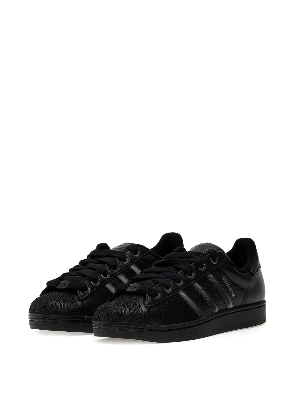 adidas Superstar Ii Shell-Toe Three-Stripe Sneakers — Black — Size US M 4 - US W 5.5 — Side View