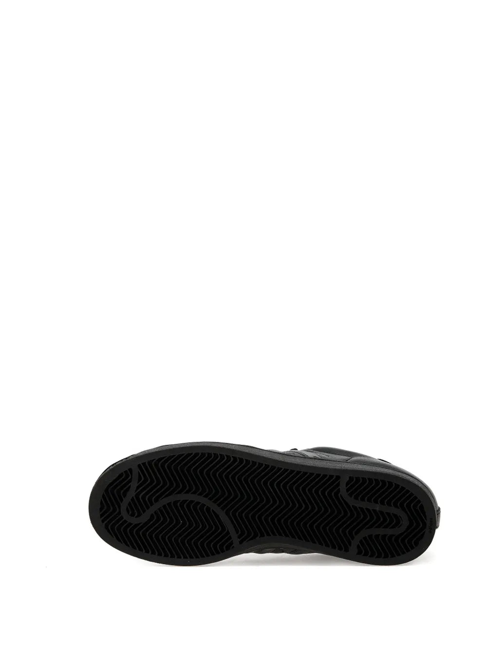 adidas Superstar Ii Shell-Toe Three-Stripe Sneakers — Black — Size US M 4 - US W 5.5 — Top View