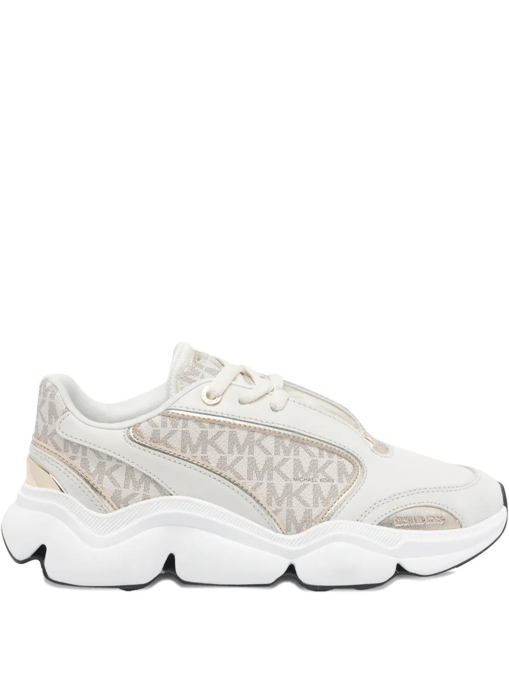 Michael Michael Kors Rennty Logo-Panels Chunky — Beige — Size US M 3.5 - US W 5 — Front View