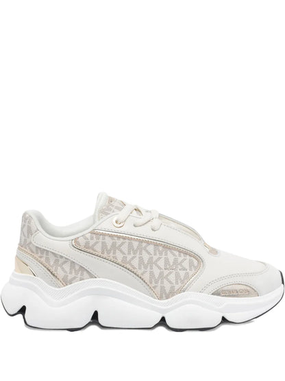 Michael Michael Kors Rennty Logo-Panels Chunky — Beige — Size US M 3.5 - US W 5 — Front View
