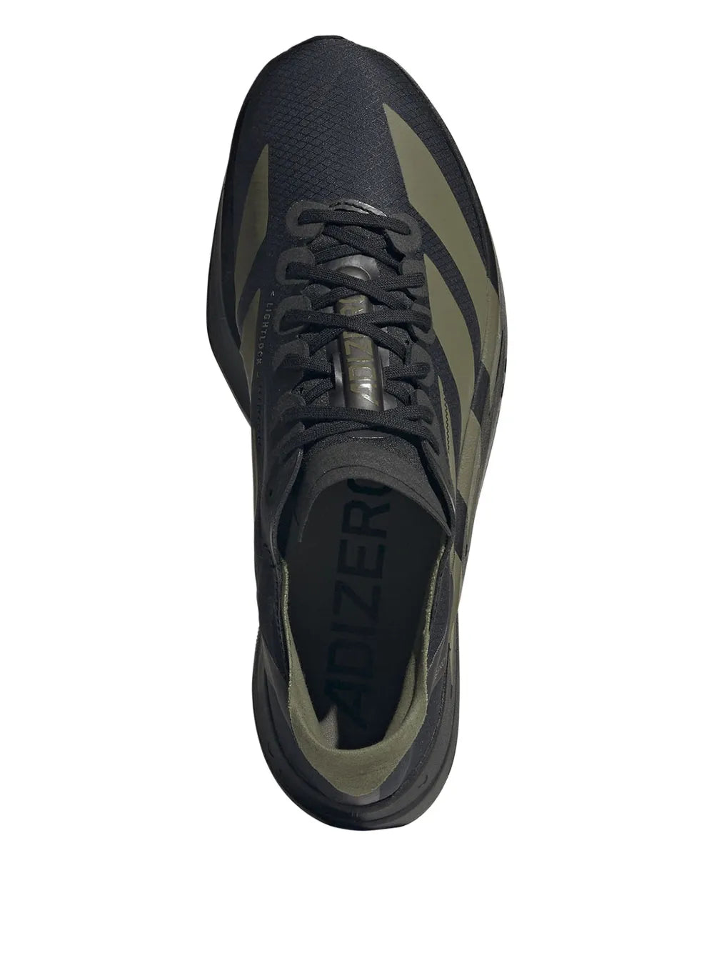 adidas Three-Striped Sneakers — Black — Size US M 9.5 - US W 11 — Top View