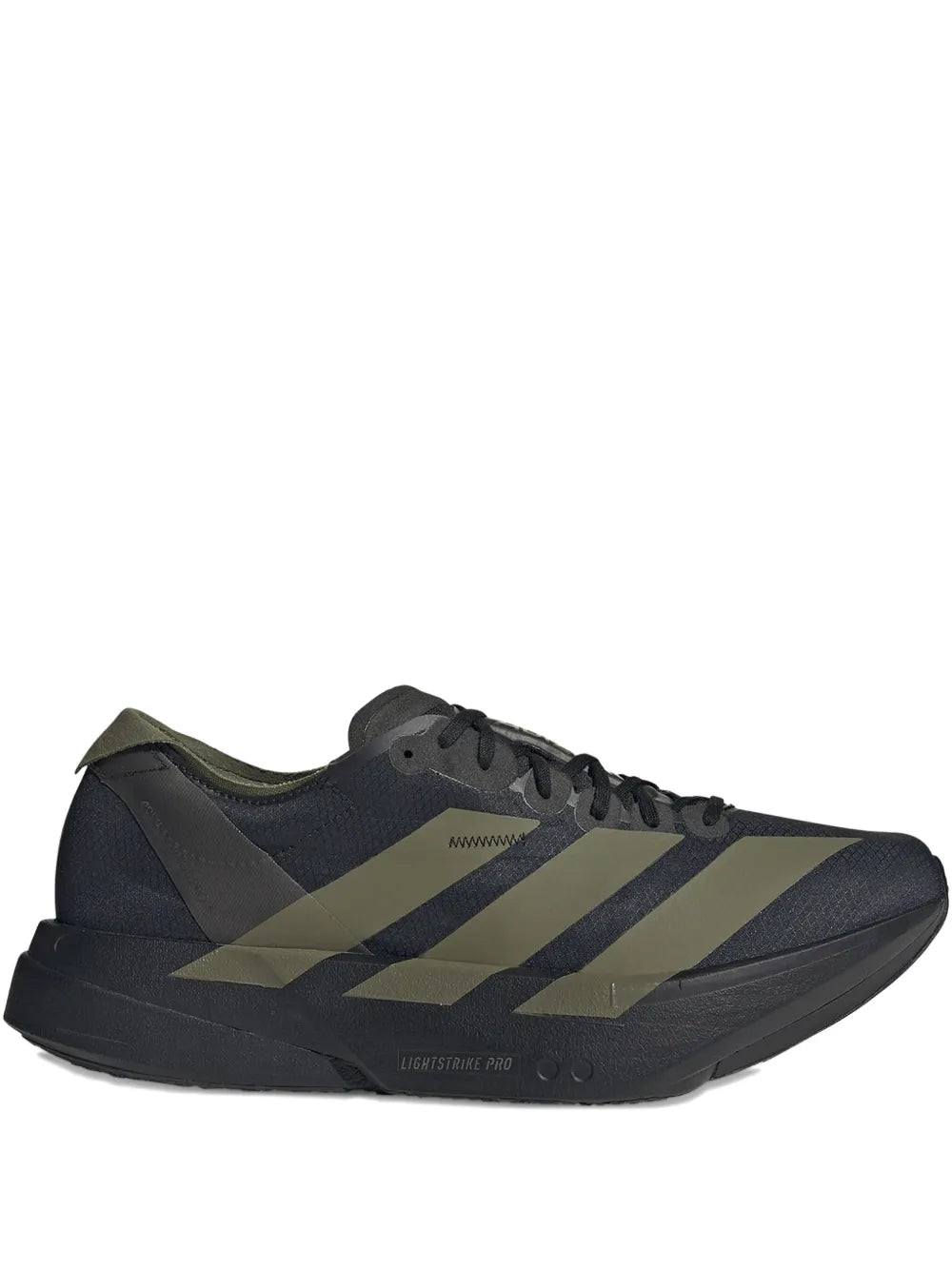 adidas Three-Striped Sneakers — Black — Size US M 9.5 - US W 11 — Front View