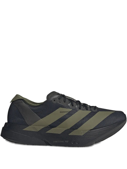 adidas Three-Striped Sneakers — Black — Size US M 9.5 - US W 11 — Front View