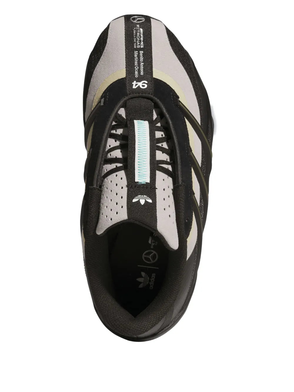 adidas X Bad Bunny X Mercedes Amg Petronas F1 Team Adiracer Gt Sneakers — Black — Size US M 8 - US W 9.5 — Top View