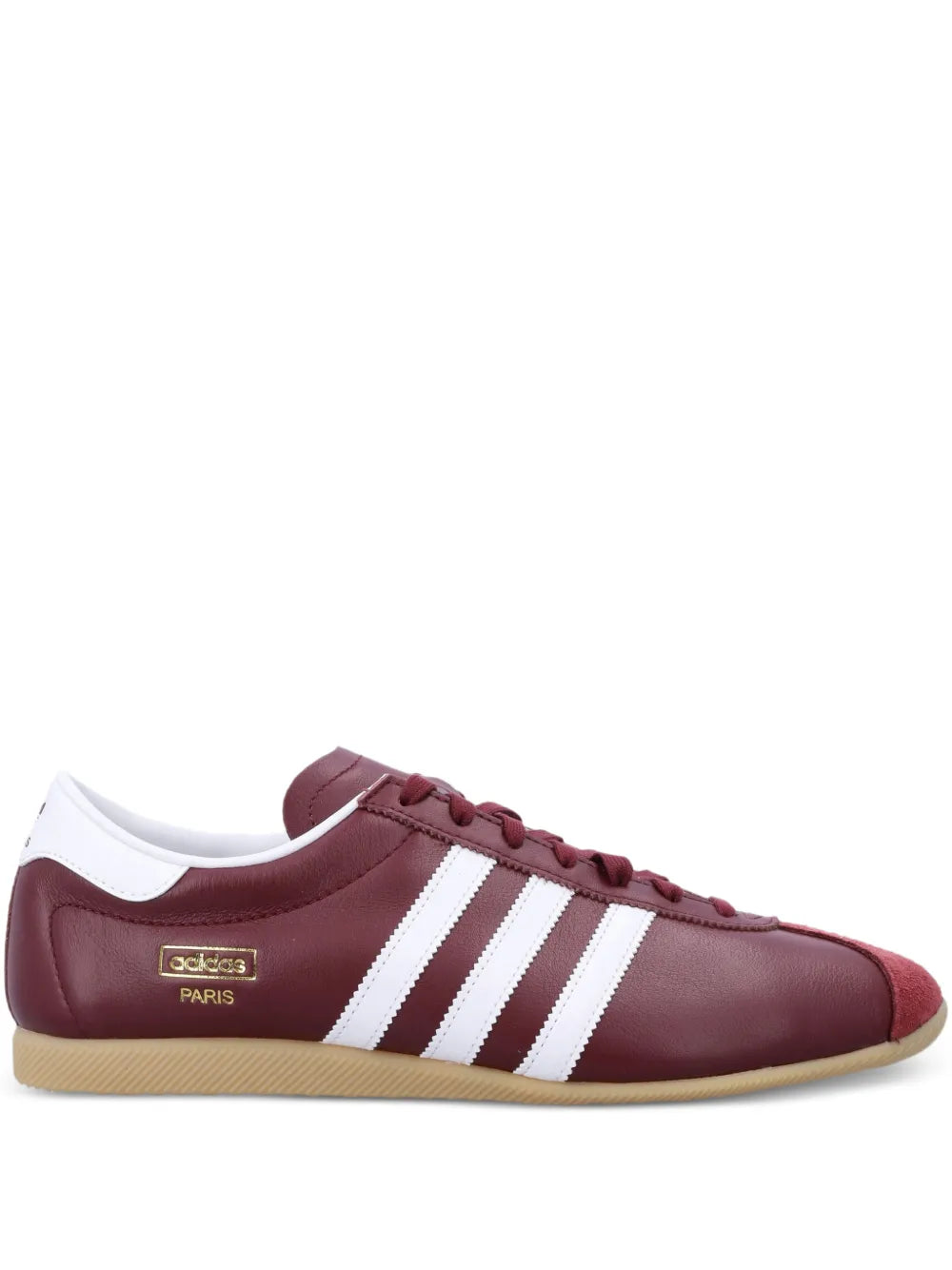 adidas Three Stripes Paris Sneakers — Dark Red — Size US M 9.5 - US W 11 — Front View