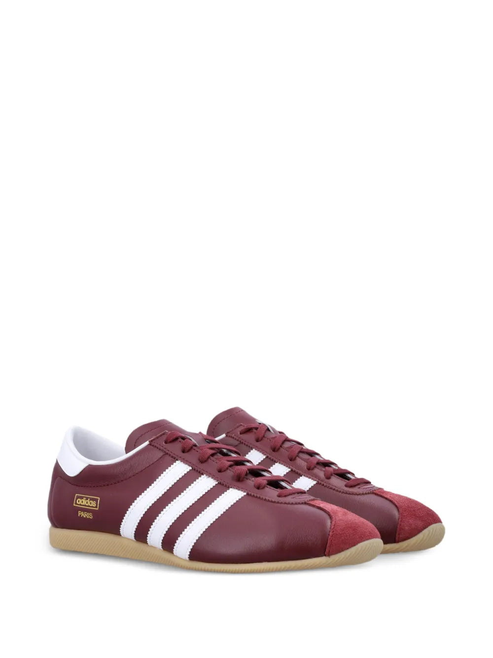 adidas Three Stripes Paris Sneakers — Dark Red — Size US M 9.5 - US W 11 — Side View