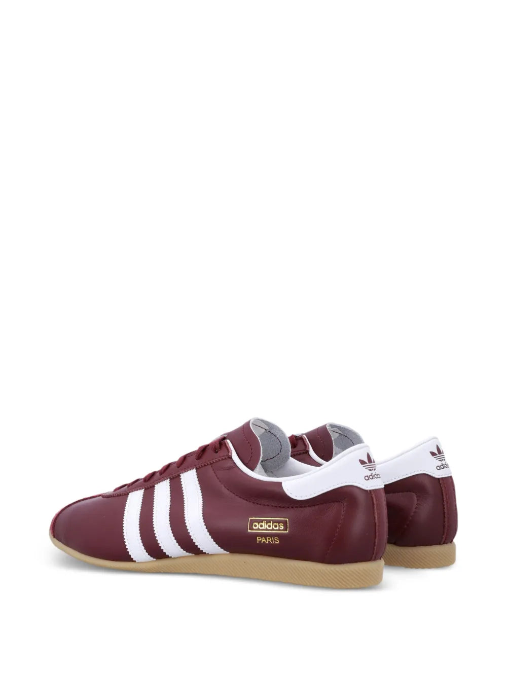 adidas Three Stripes Paris Sneakers — Dark Red — Size US M 9.5 - US W 11 — Back View