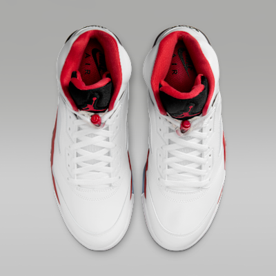 Air Jordan 5 Retro Fire Red Black Tongue