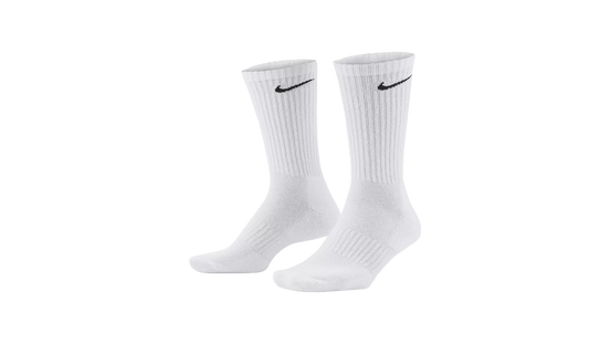 Everyday Cushioned Training Crew Socks "White - 3 Pack" SX7664 100